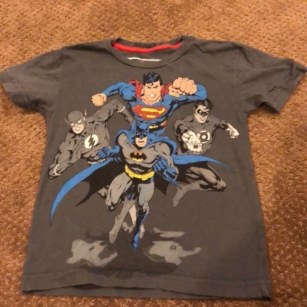 Payable To Boys Grey Superhero T-Shirt